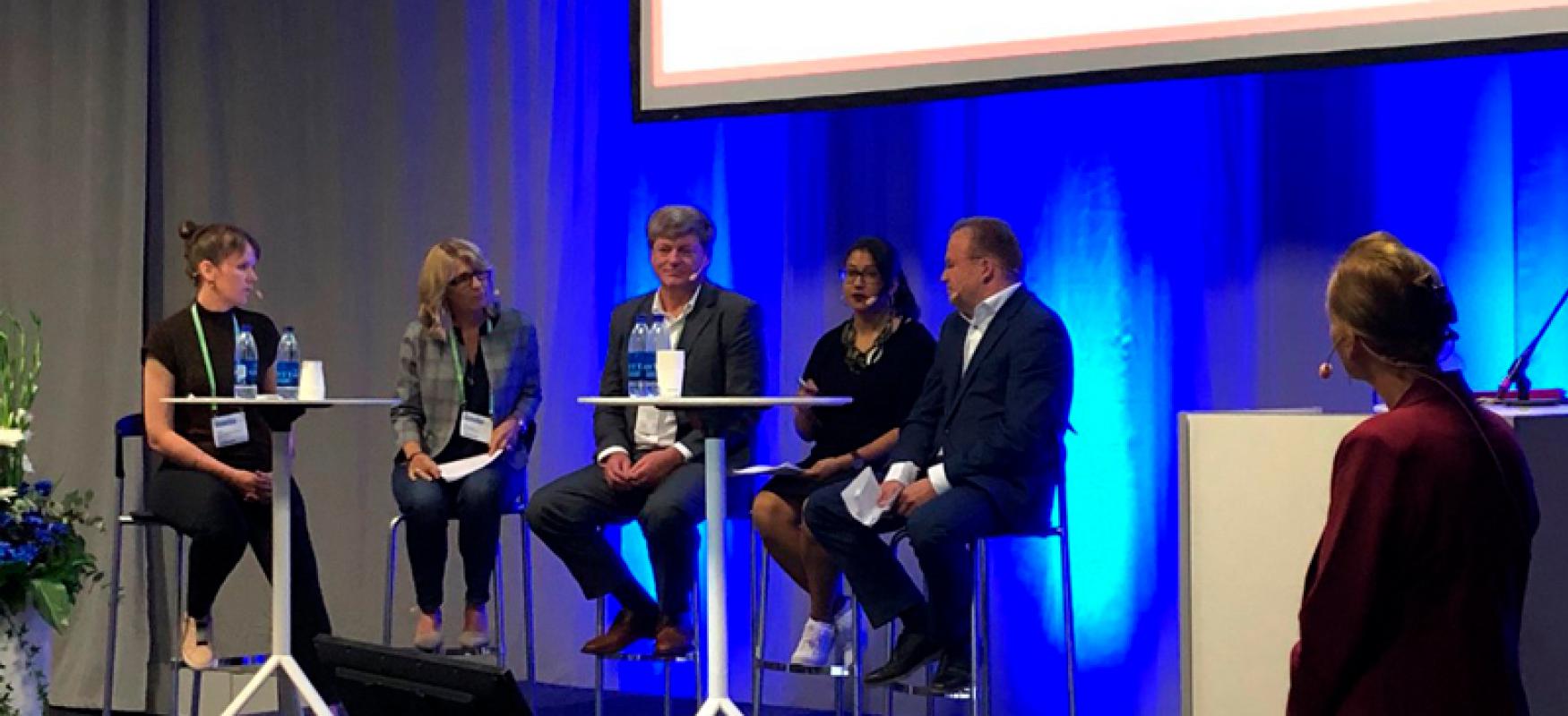 Nordic Innovation Managing Director Svein Berg in a panel discussion on how to brand and export Nordic healthcare solutions at Vitalis 2019.