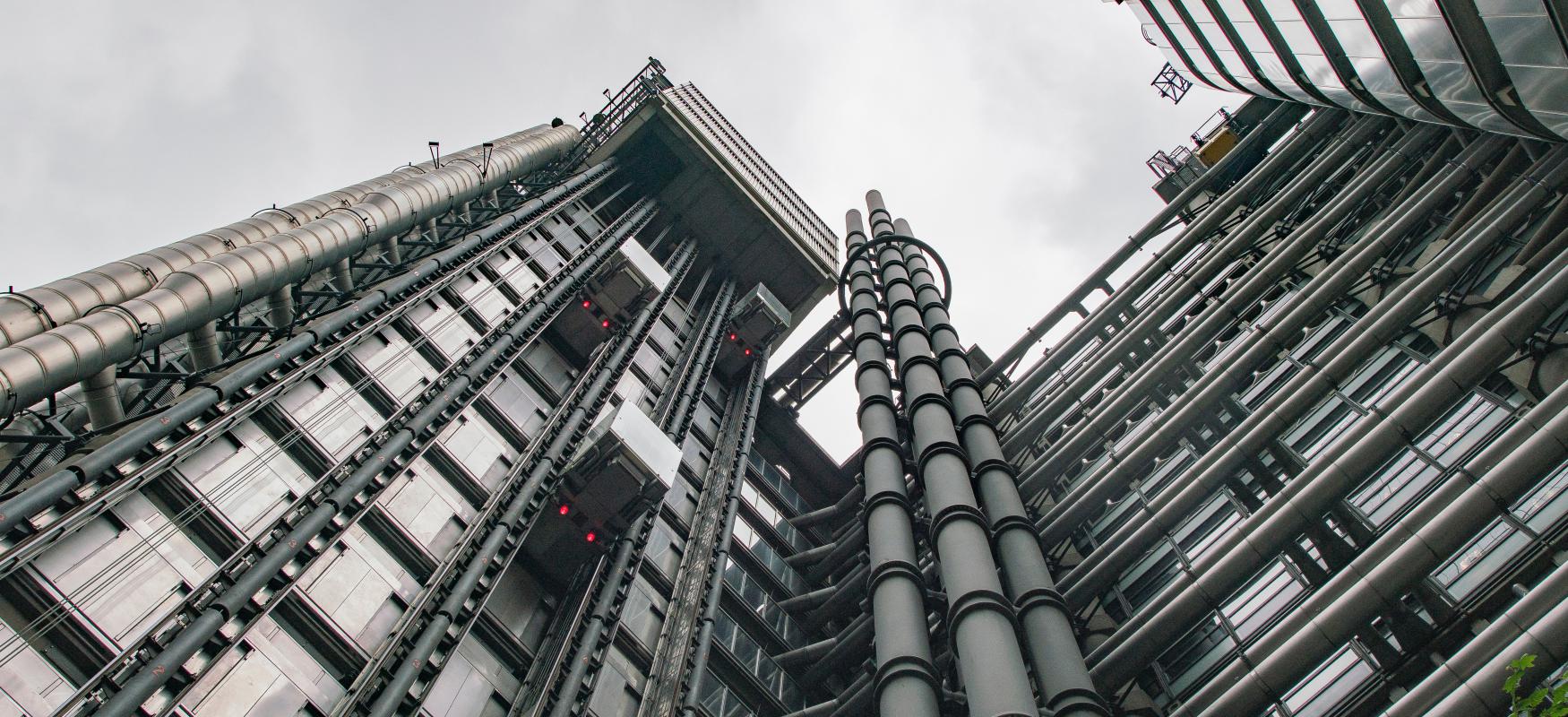 Industry building seen from below