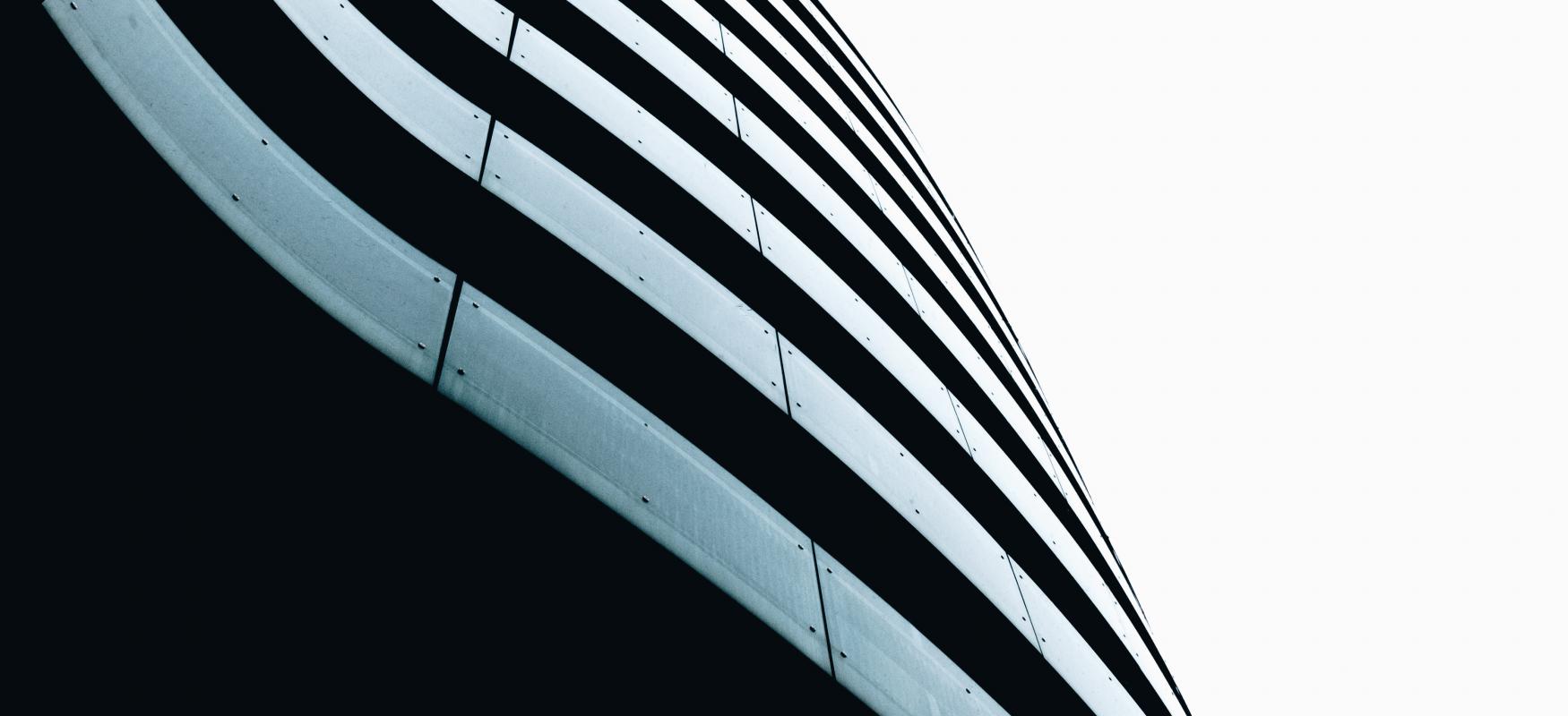 Looking up at a building