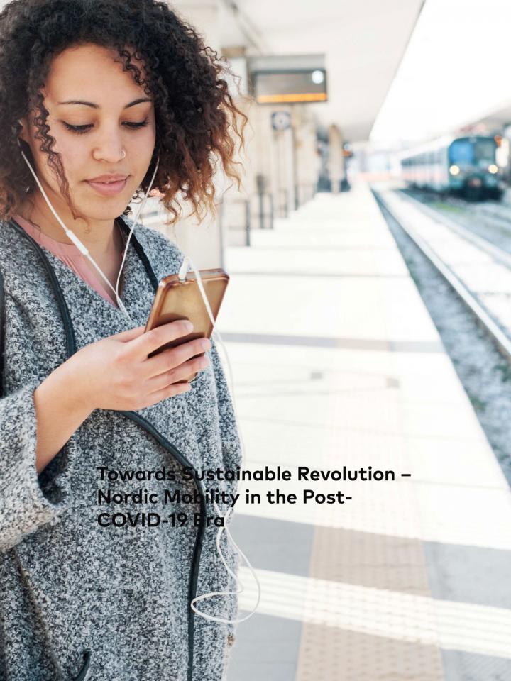 Woman looking at her smart phone