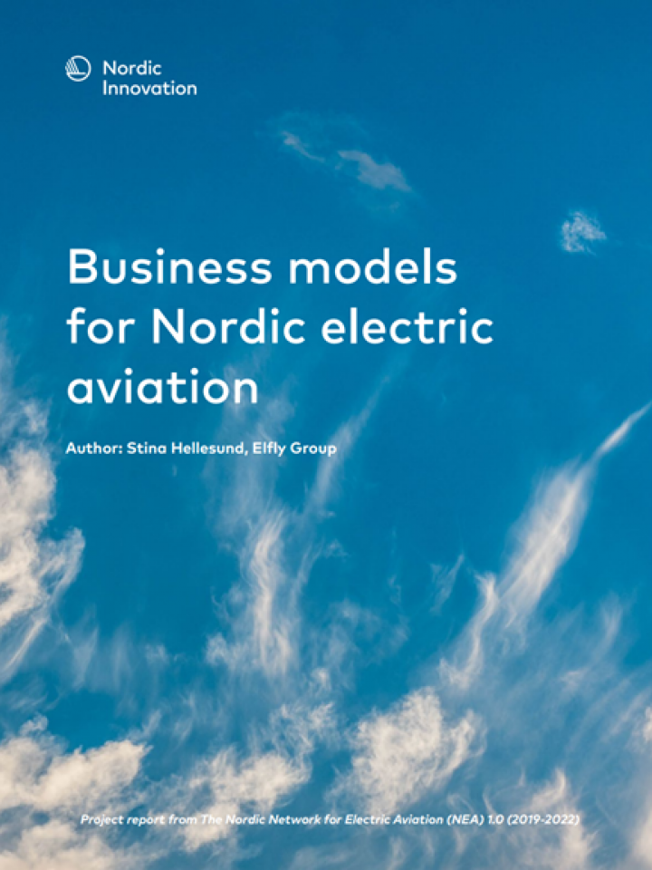 Forsidebillede til Business models for Nordic electric aviation rapport