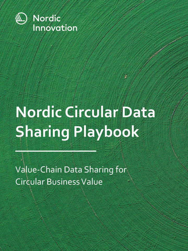 Nordic Circular Data Sharing Playbook forside