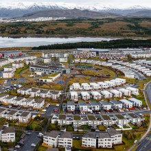 Circular shaped neighborhood on Iceland