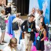 People and stands at the Upgraded Life Festival 2018 in Helsinki.