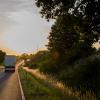 Lorry driving on a road.