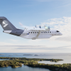 Elfly der flyver over nogle øer