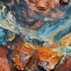 Mineraler i sten i forskellige farver